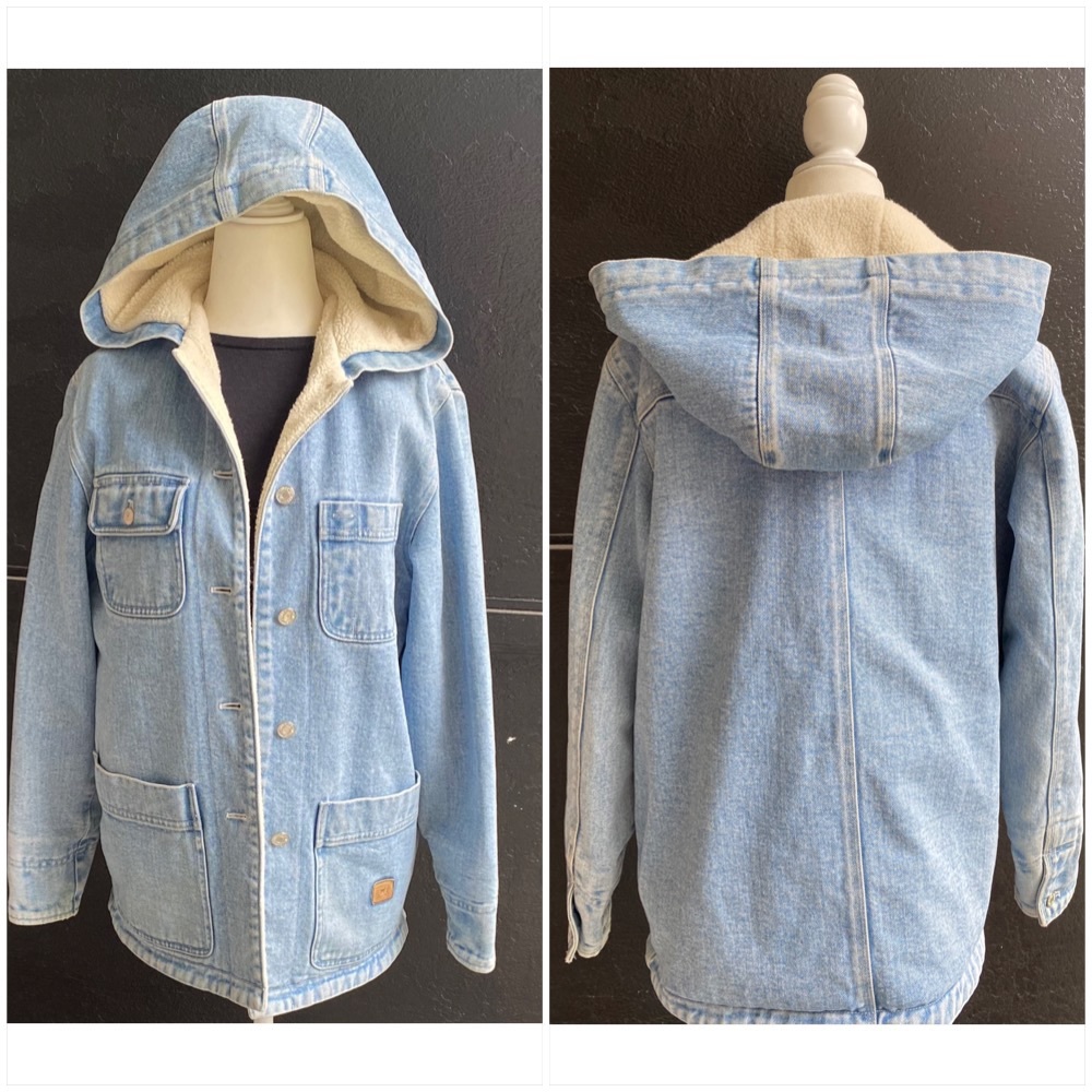 Vintage Lauren Jeans Co faux sherpa jean jacket